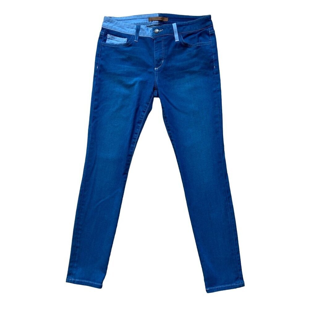 Joes Jeans Mandee style Skinny Ankle 29 Blue color block soft Denim Womens Pants